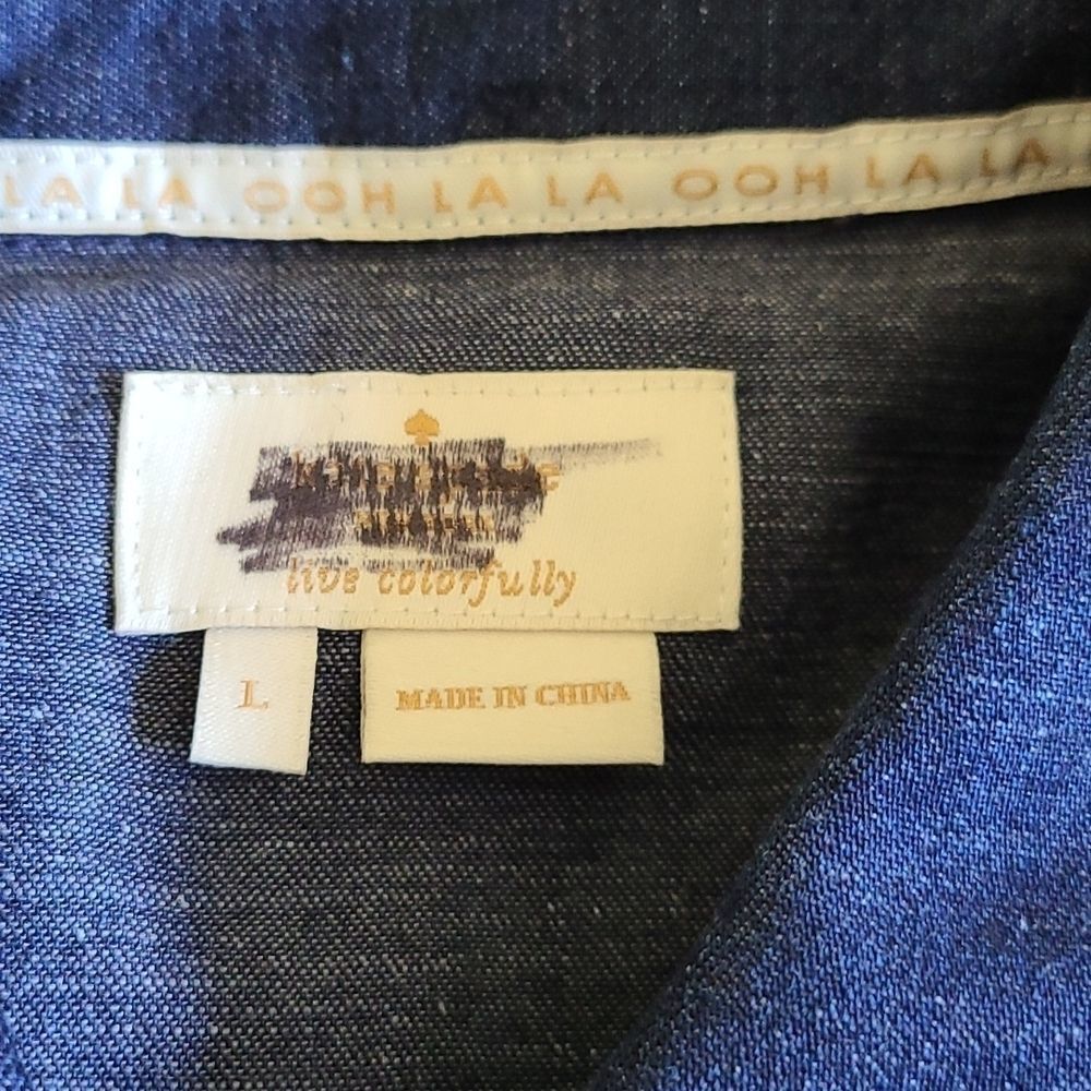 Katespade Embroidered Chambray top - Picture 6 of 7